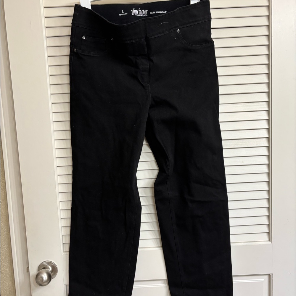 Investments Black Slim Straight Pants